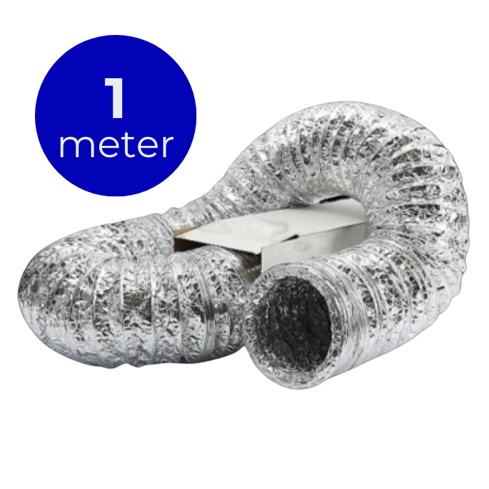 Flexibele Ventilatieslang Ongeïsoleerd - Aluminium - Ø 100mm - Lengte 1 Meter