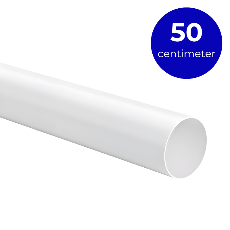 Kunststof Ventilatiebuis Rond Ø 125mm - Lengte 50cm