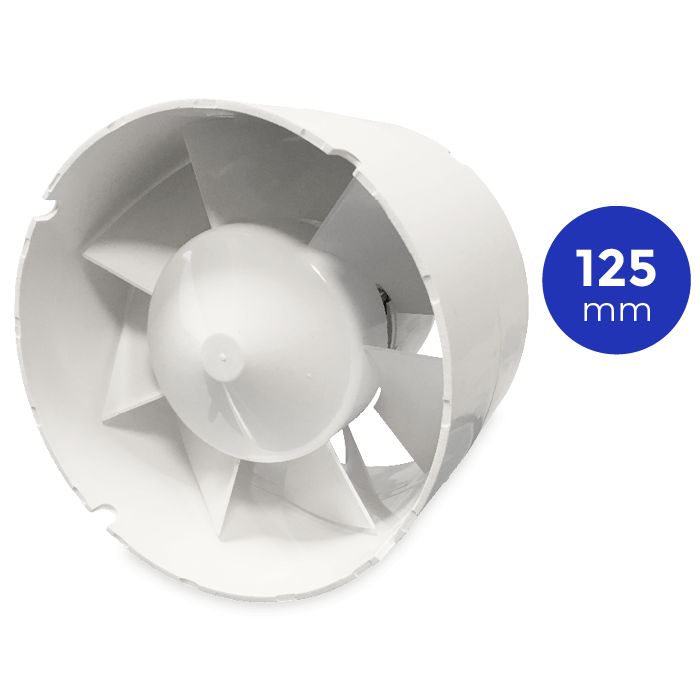 [tweedekans] Blauberg Tubo125 Inschuif-buisventilator - 195 M3/h - Voor In Kanaal 125mm