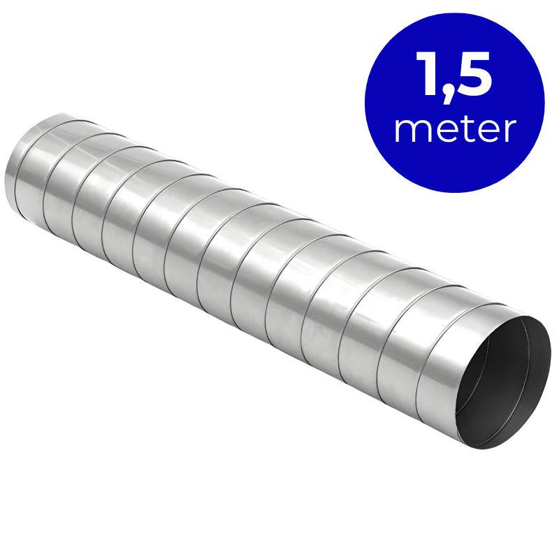 Spirobuis Ø 200mm - Staal - Lengte 1,5 Meter